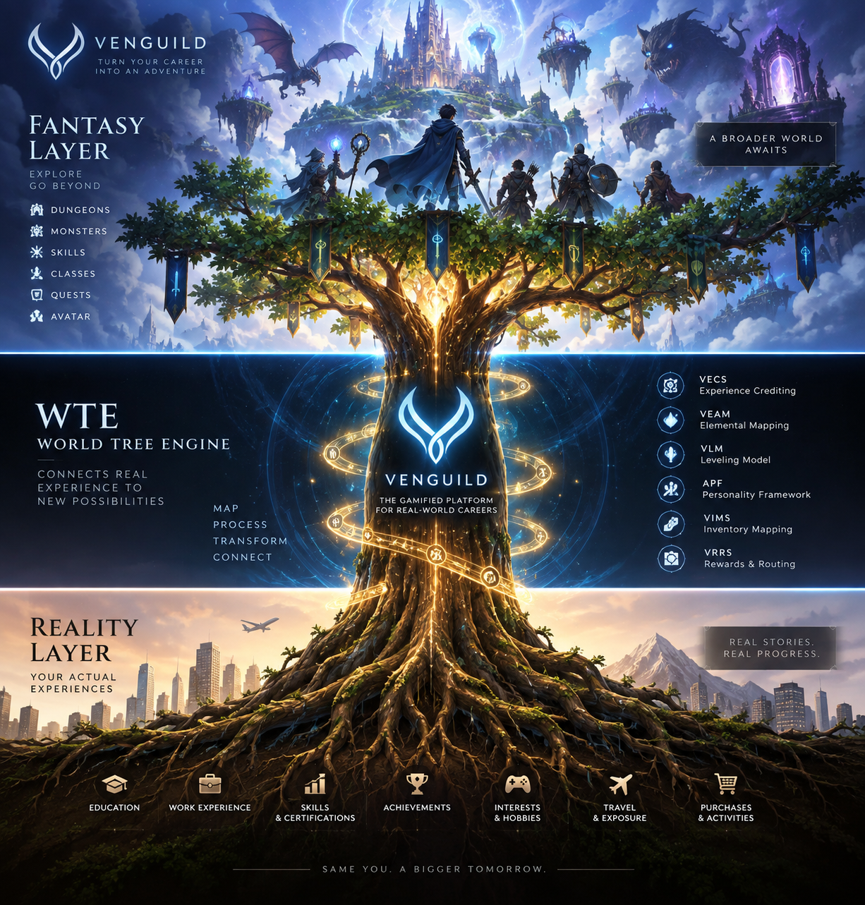 Reality, World Tree and fantasy overview