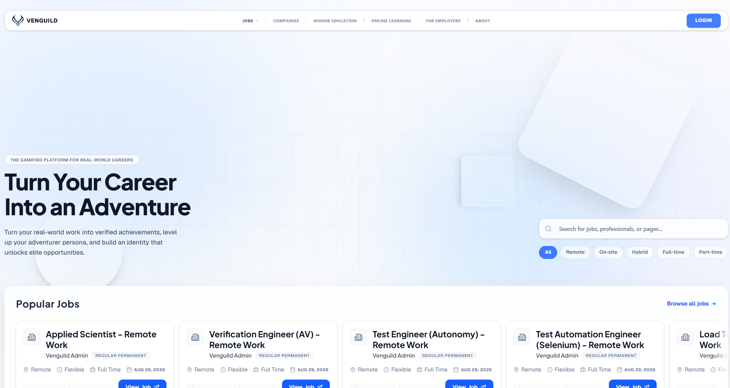 Professional interface overview